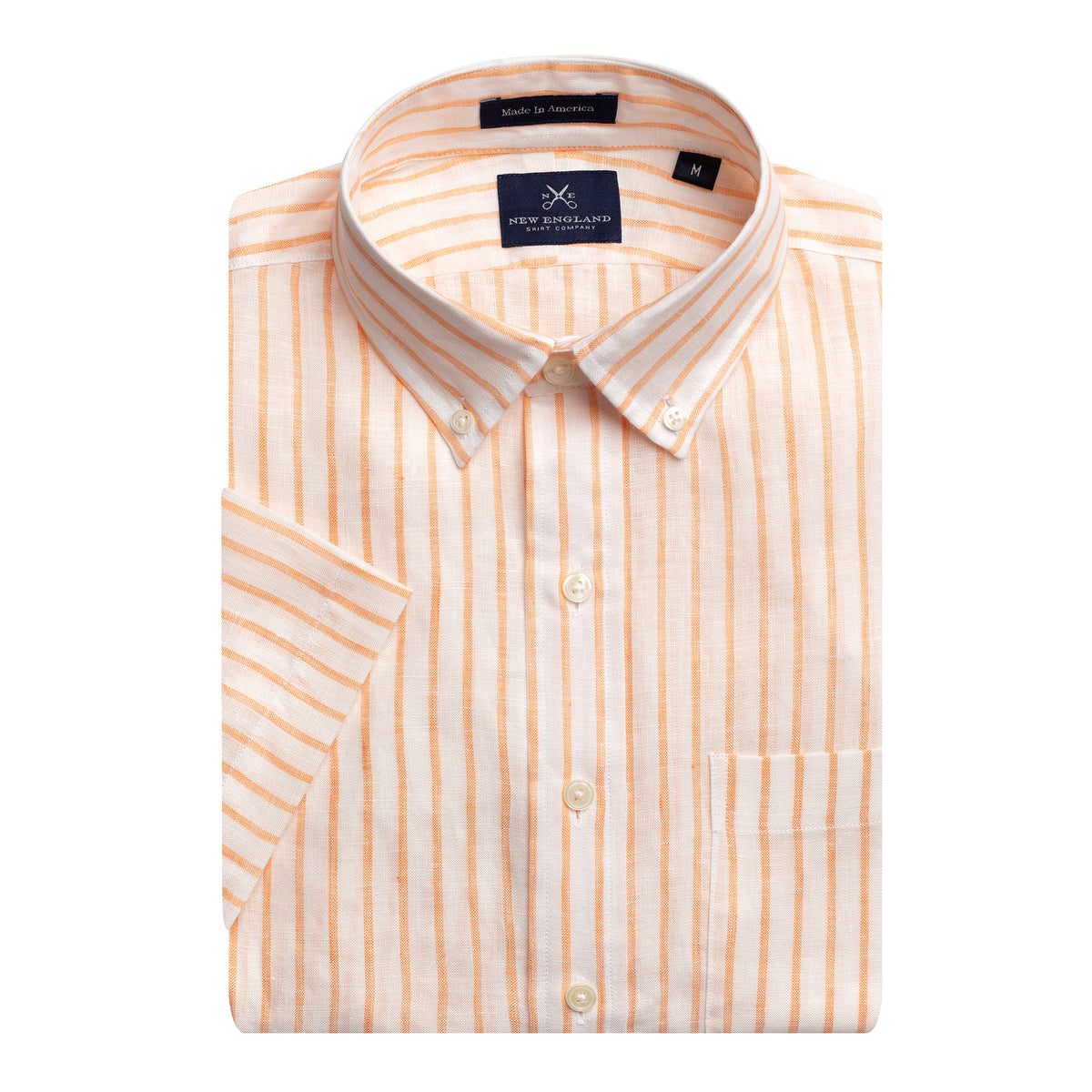 STRIPED LINEN SHORT SLEEVE POPOVER