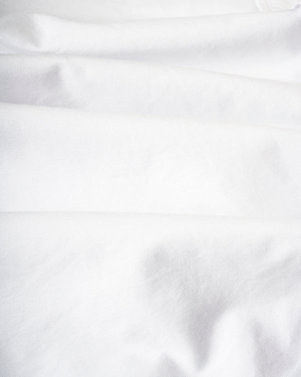 Closeup image of White Oxford Cloth.  Made in USA OCBD