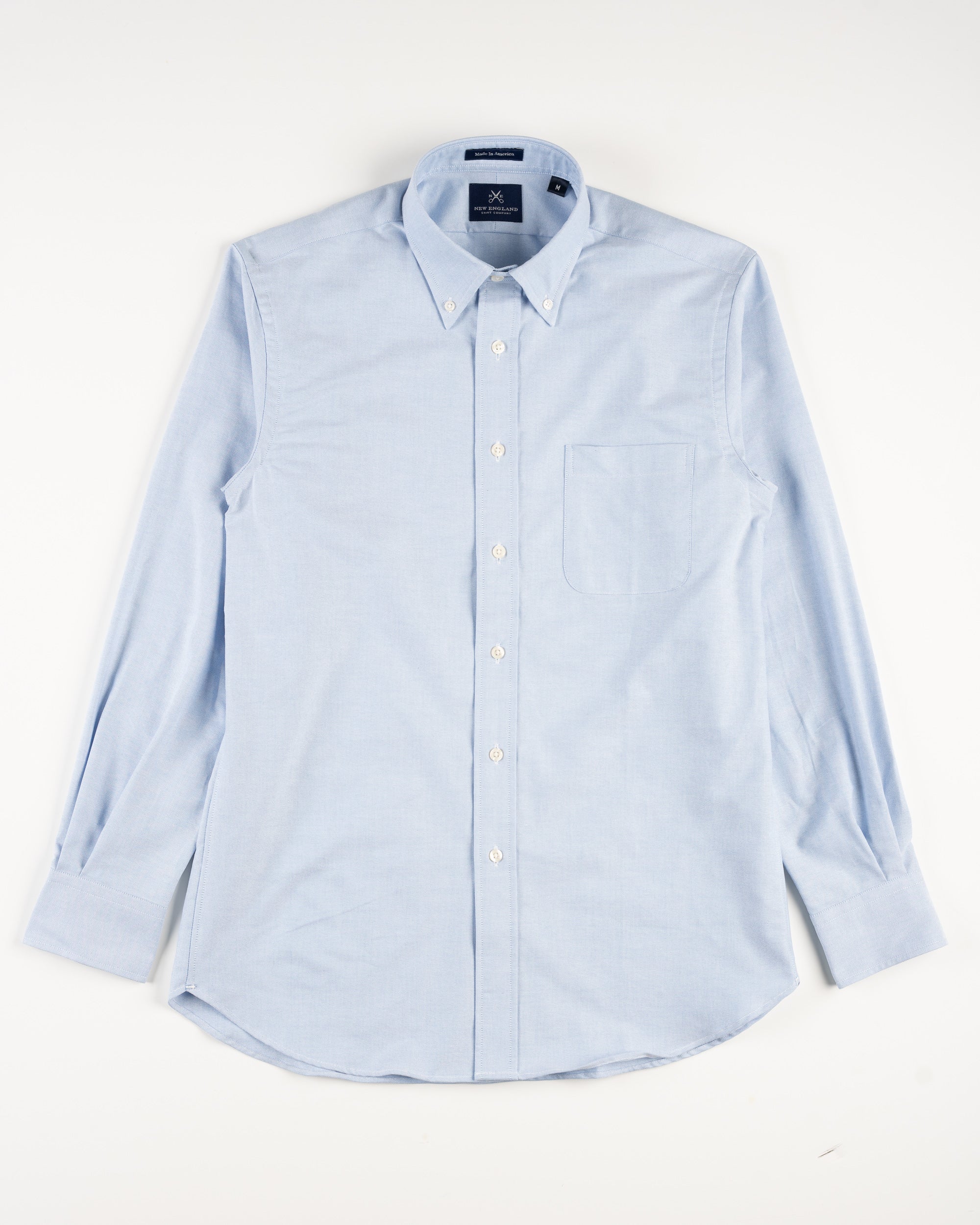 Bristol light blue Oxford button-down with button-down collar and chest pocket