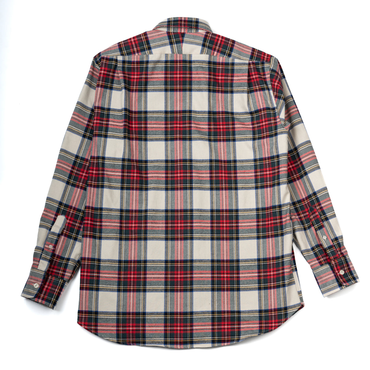 Bristol Button down White Red Green plaid Sport Shirt