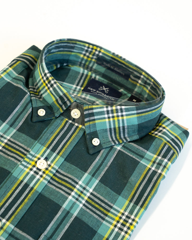 Authentic Madras Long Sleeve Button Down - Forest