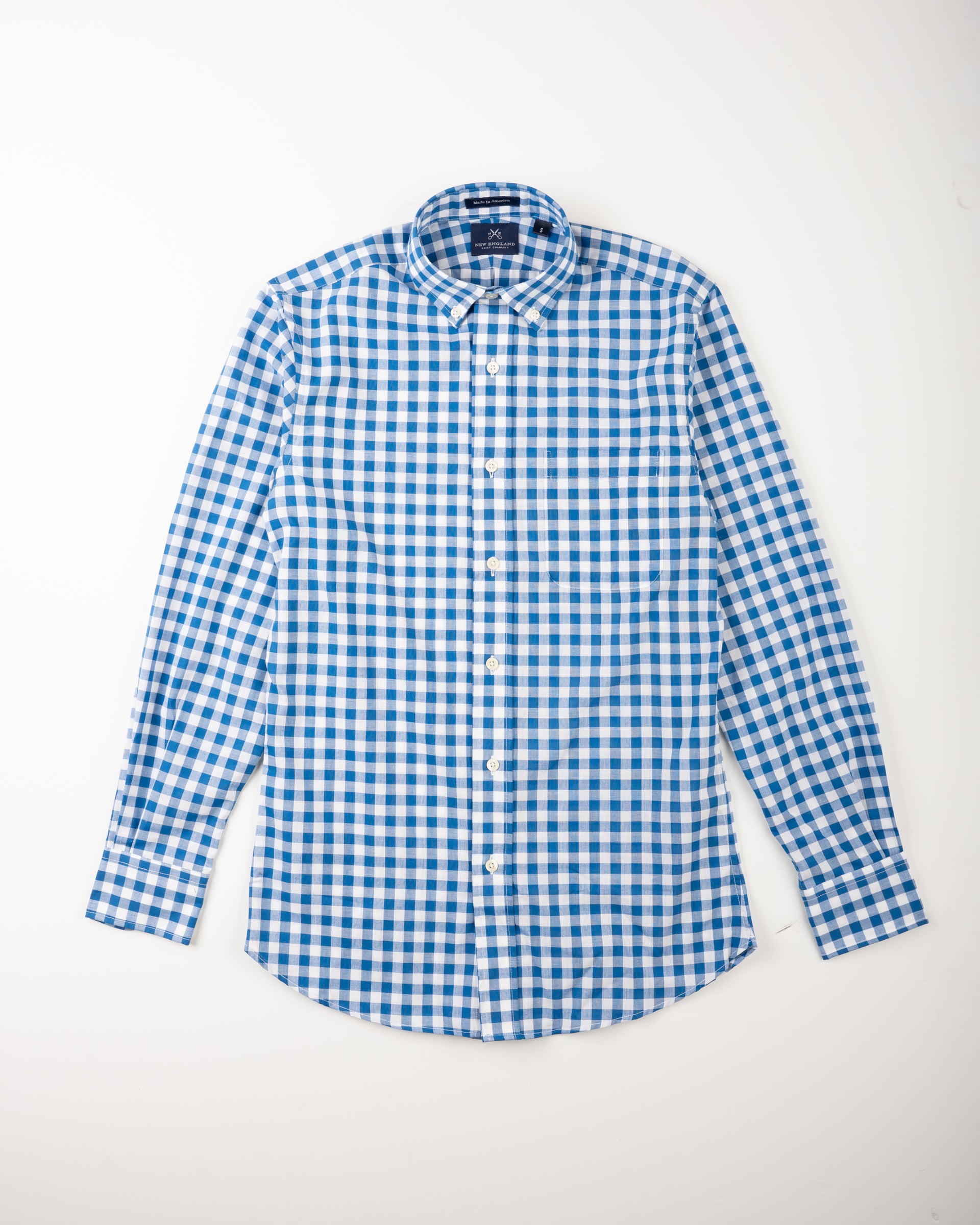 blue gingham dress shirt Bristol Royal Gingham Cotton Madras