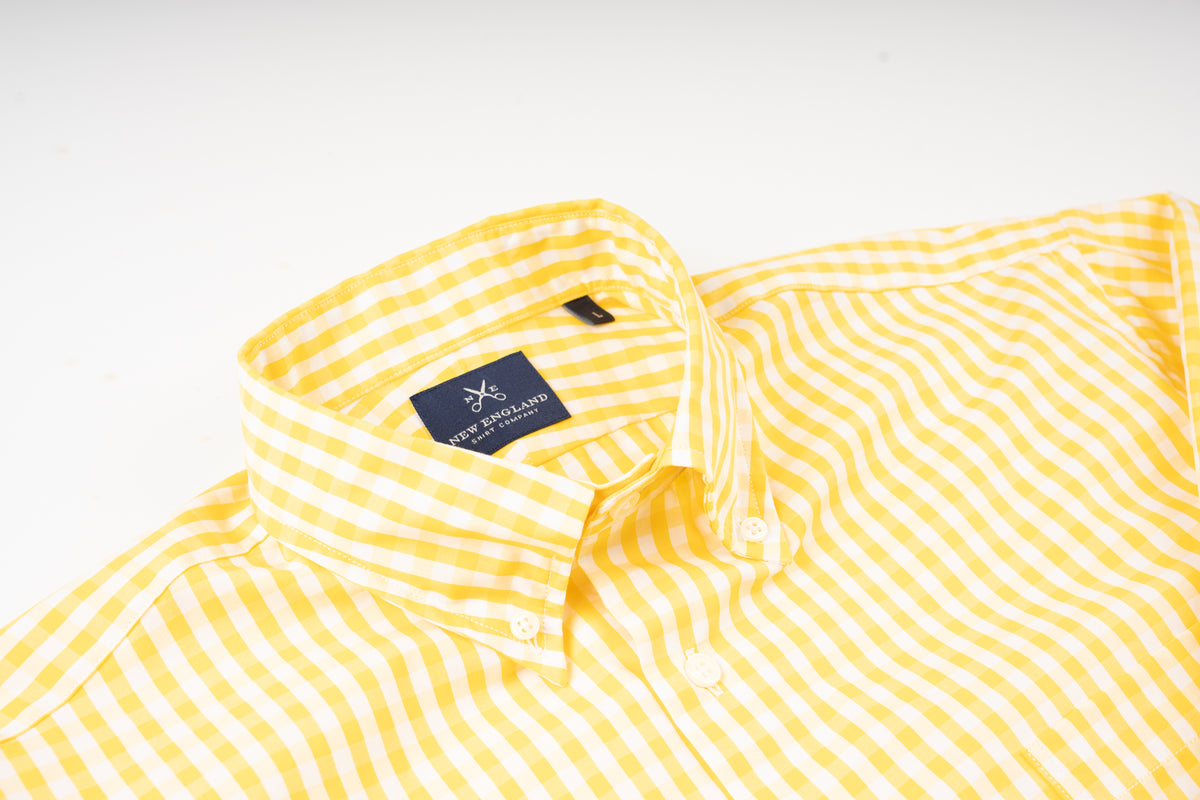 Button-down Sunshine Gingham Cotton Poplin Sport Shirt