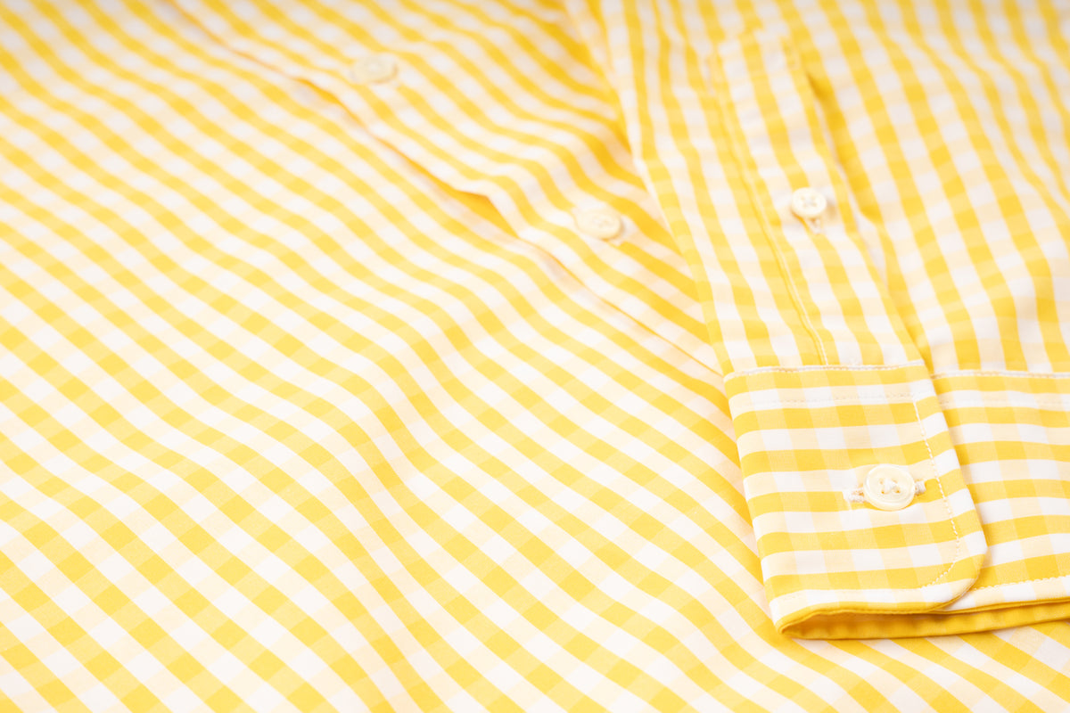 Button-down Sunshine Gingham Cotton Poplin Sport Shirt