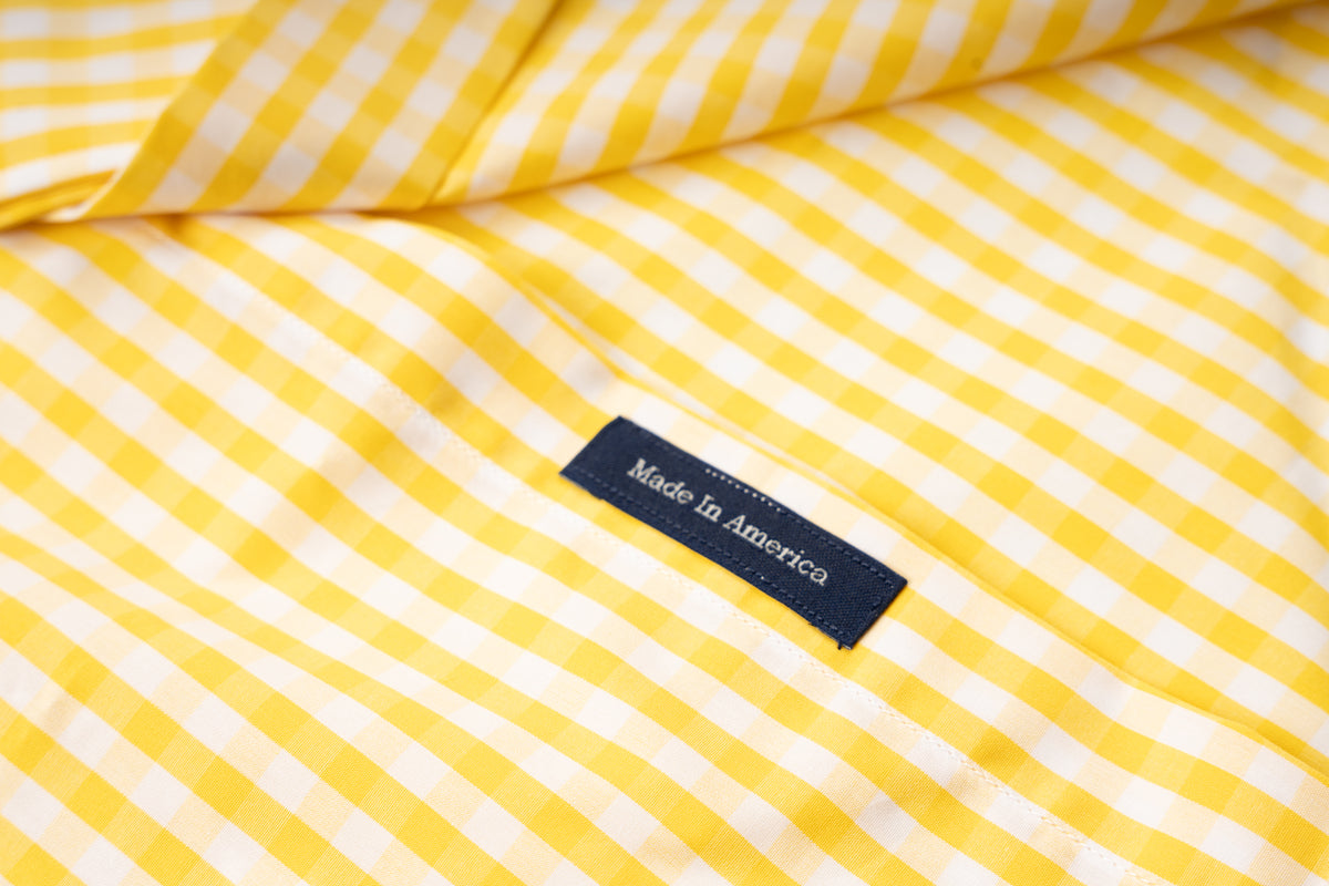 Button-down Sunshine Gingham Cotton Poplin Sport Shirt