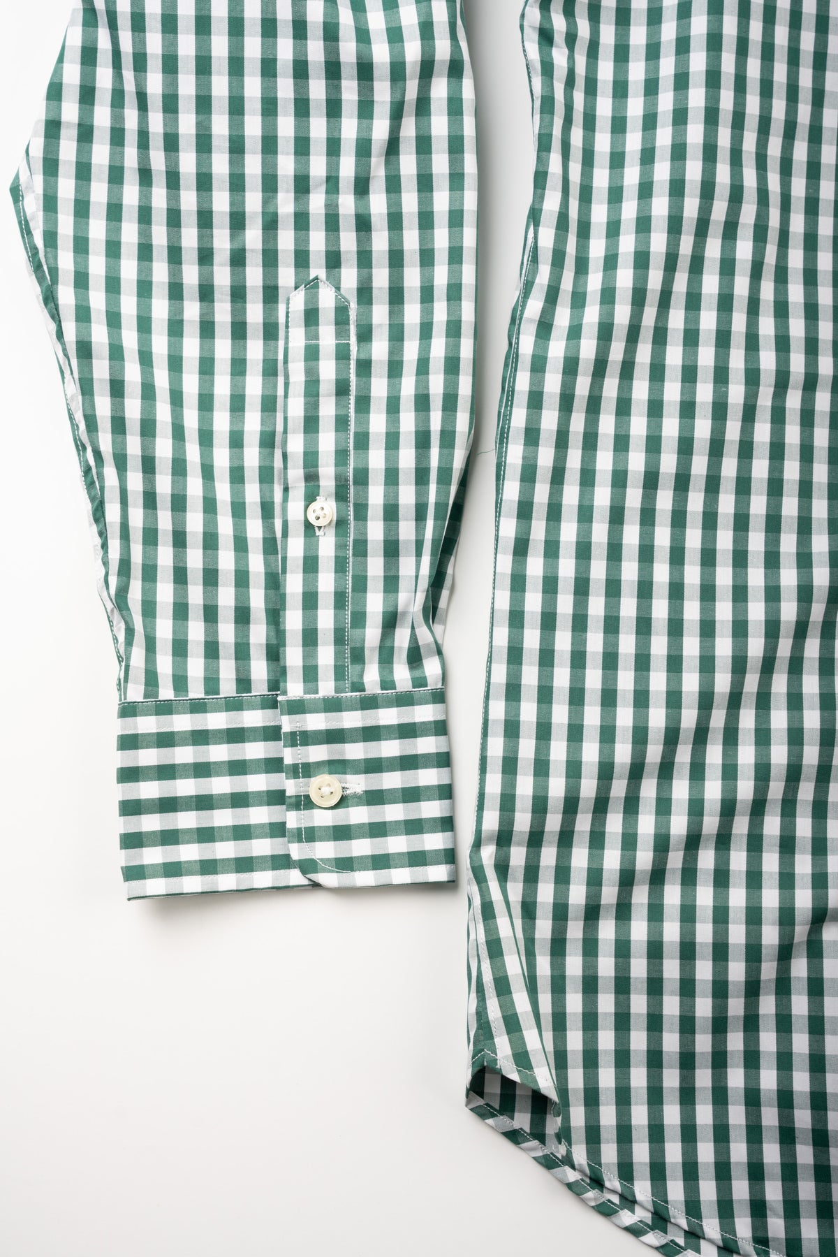 Button-down Kelly Gingham Cotton Poplin Sport Shirt