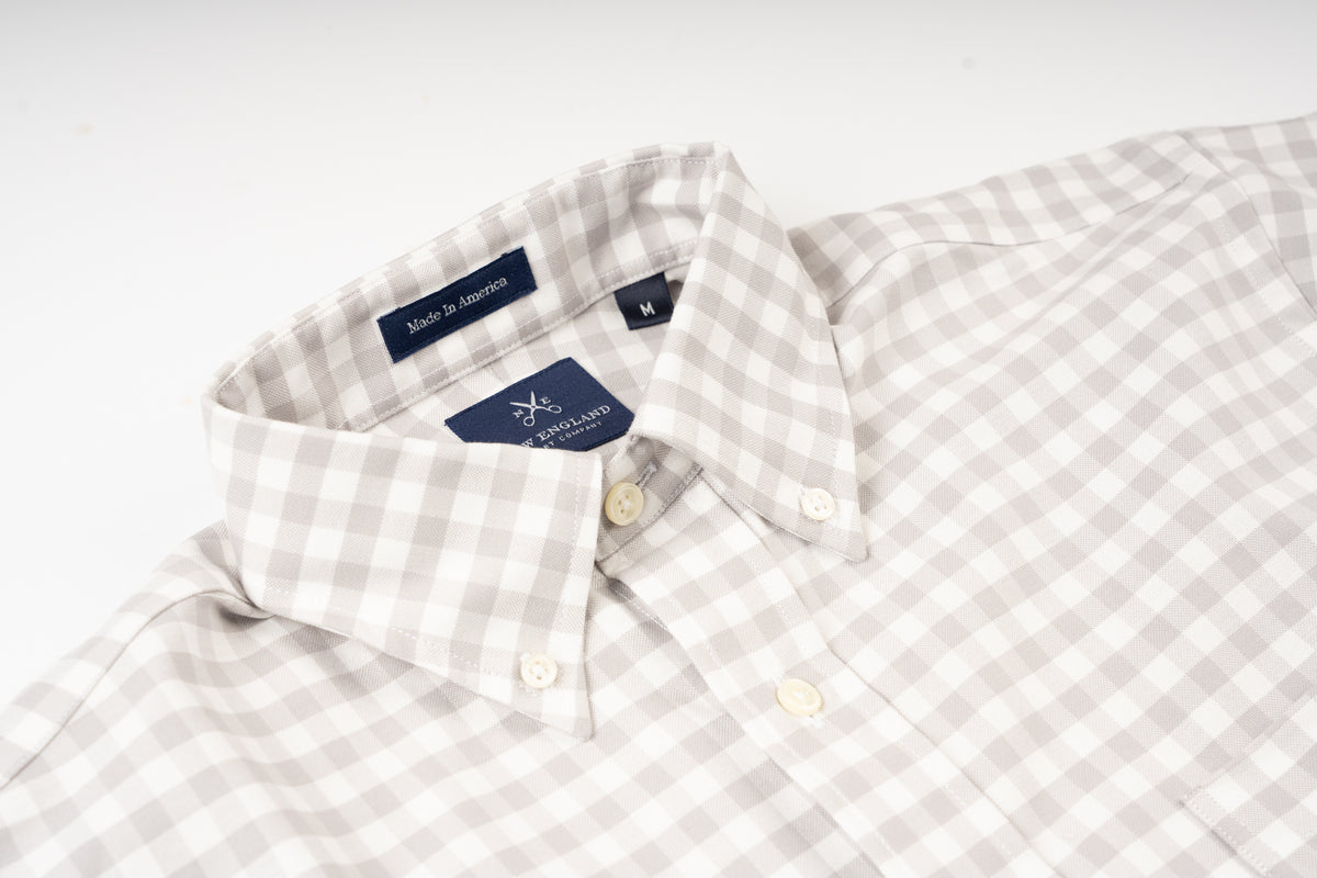 Bristol Button-Down Grey/White Check Oxford Sport Shirt