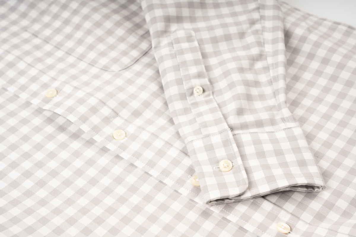 Bristol Button-Down Grey/White Check Oxford Sport Shirt