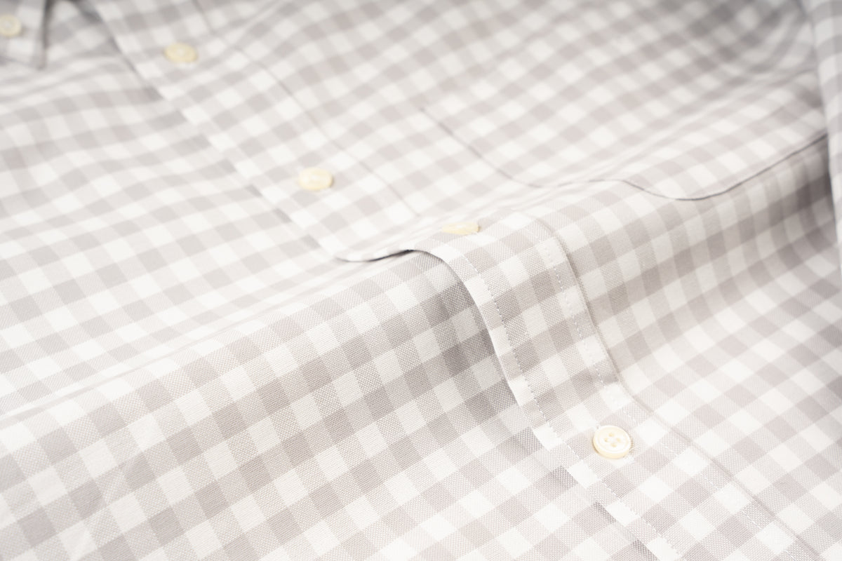 Bristol Button-Down Grey/White Check Oxford Sport Shirt