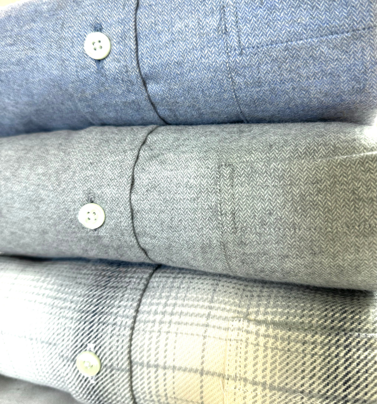 Luxury Light Grey Flannel Sport Shirt