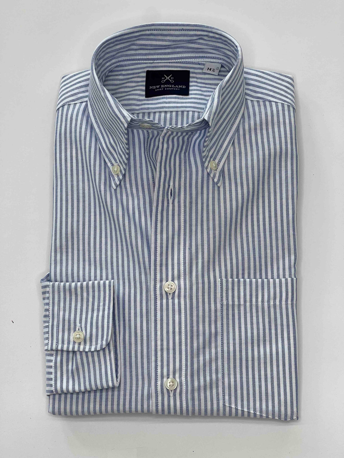 Bristol Button-down Blue stripe Oxford Sport Shirt