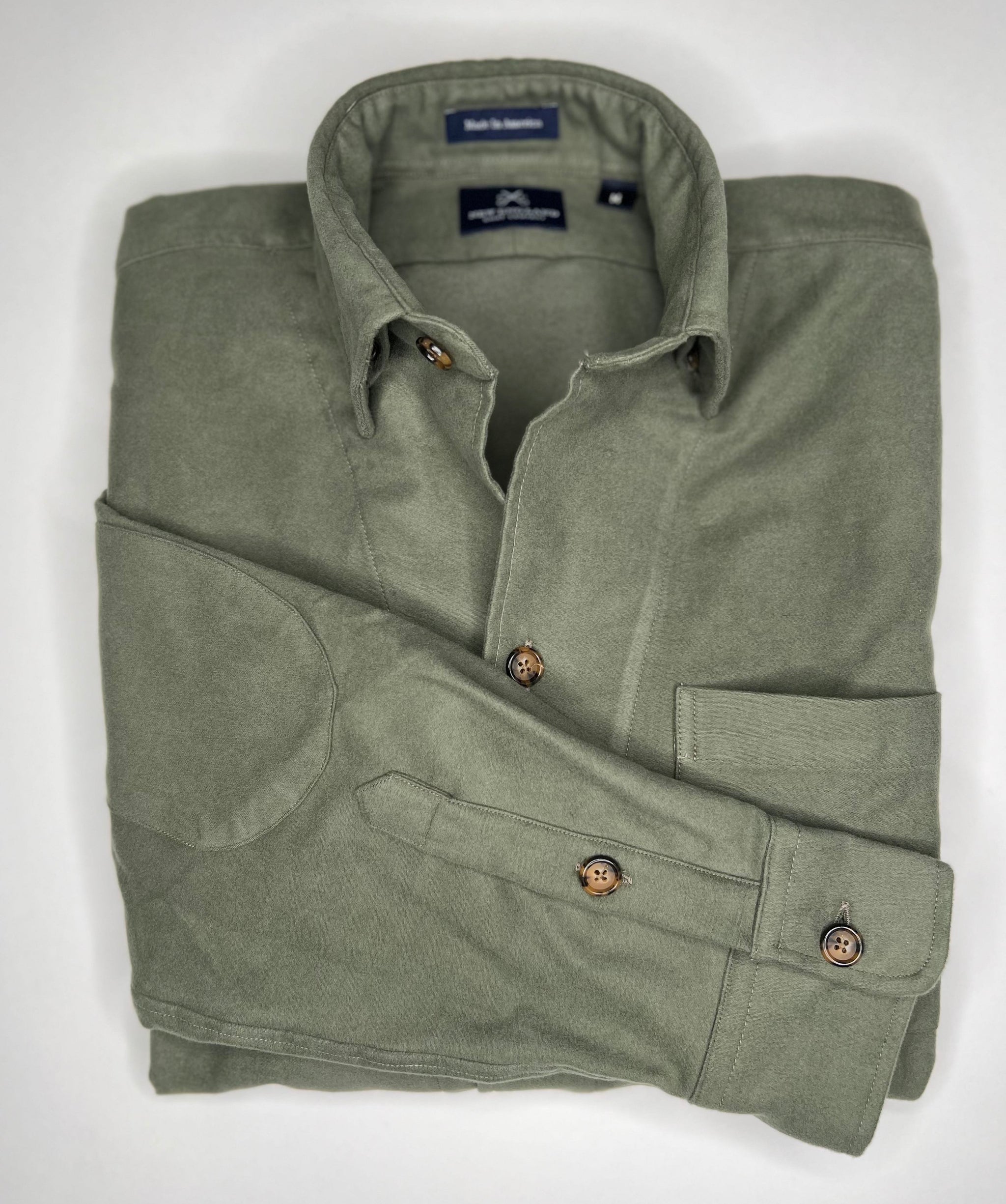 Sueded Moleskin Sage Wye Shirt Jacket - NewEnglandShirtCo