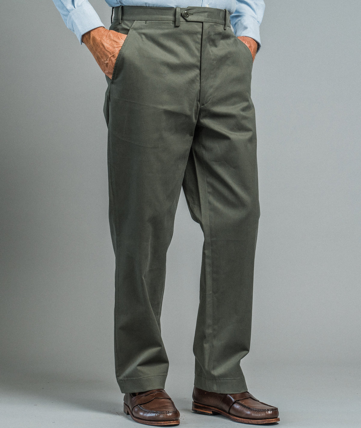 Classic Fit Olive Cotton Chino