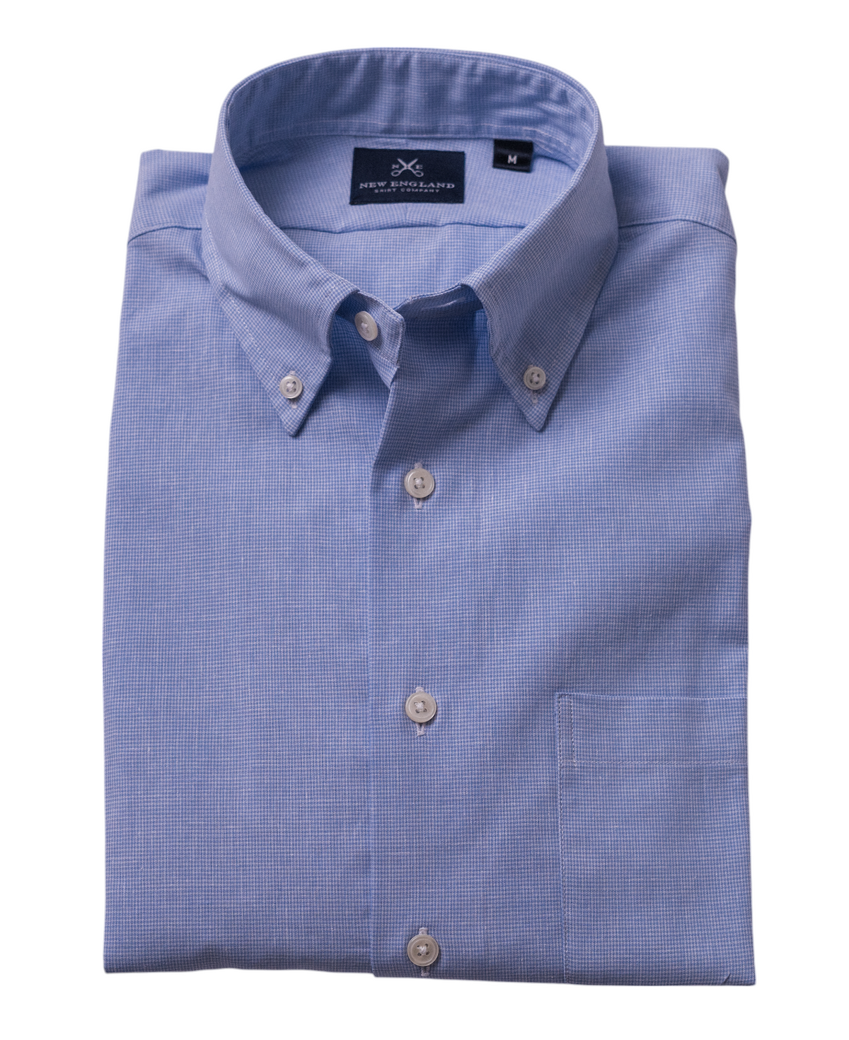 Bristol Button-down Blue Textured Cotton-Linen Sport Shirt