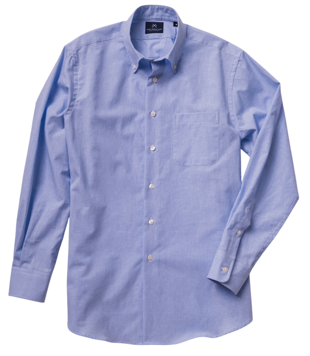 Bristol Button-down Blue Textured Cotton-Linen Sport Shirt