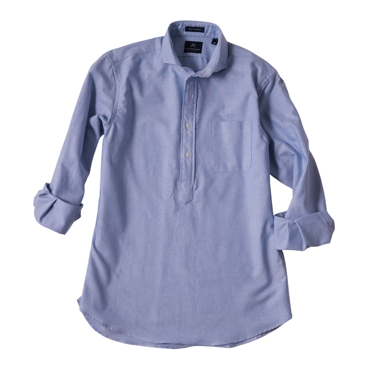 Popover Blue Oxford Sport Shirt