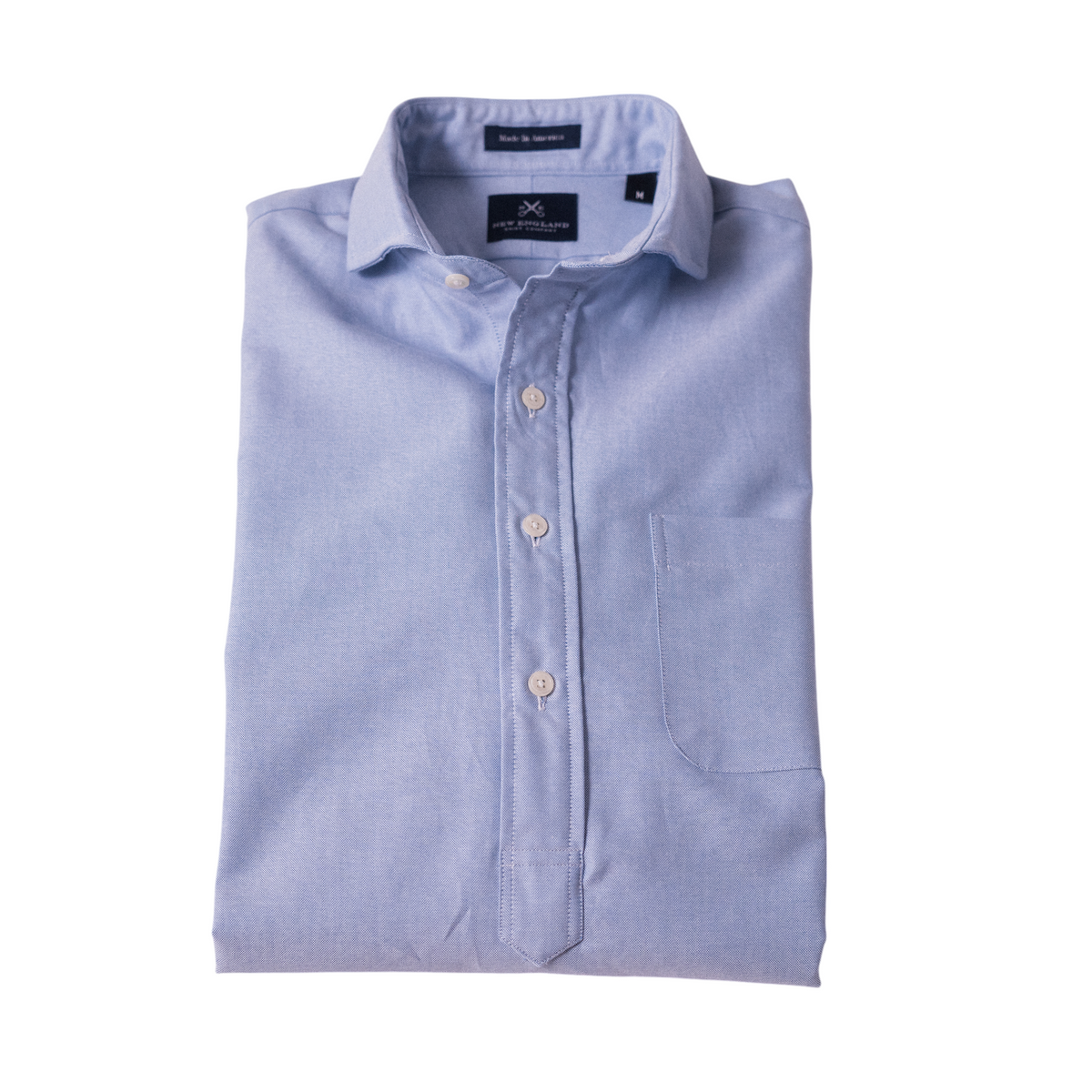 Popover Blue Oxford Sport Shirt