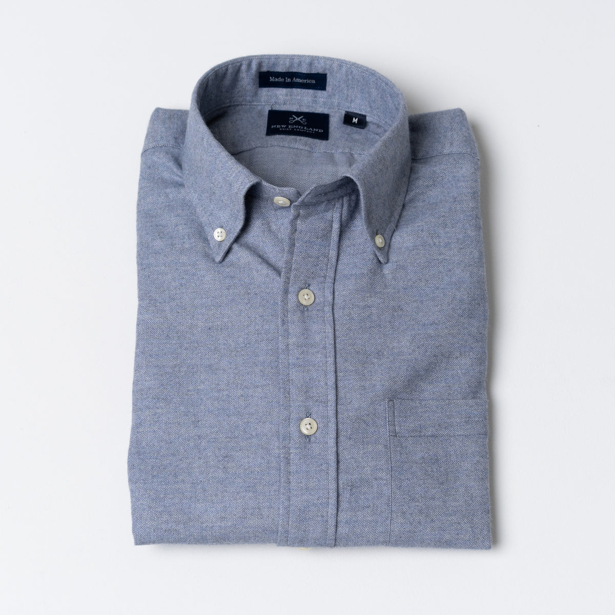 Luxury Light Blue Flannel Sport Shirt