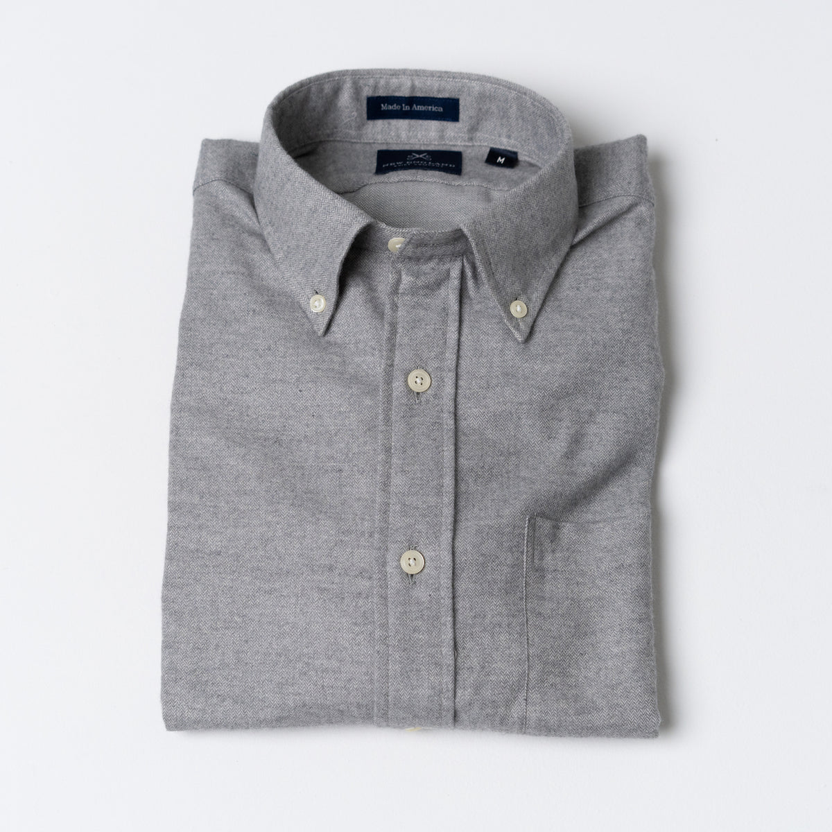 Luxury Light Grey Flannel Sport Shirt