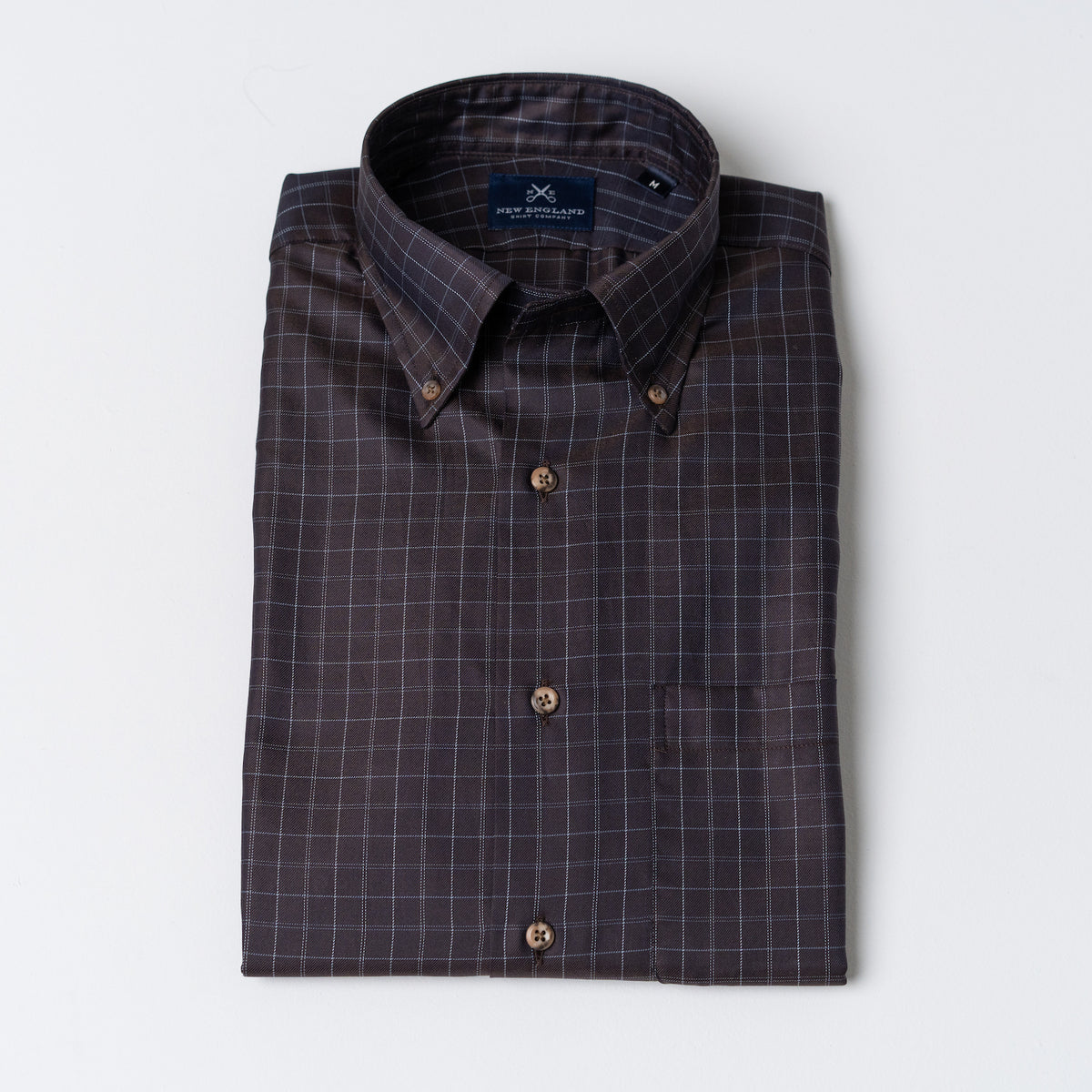 Bristol Button down Brown Check Sport Shirt