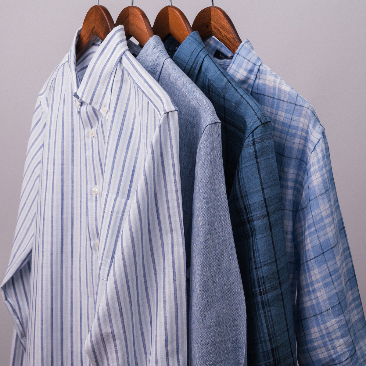 Bristol Button-down Blue Stripe Linen Sport Shirt