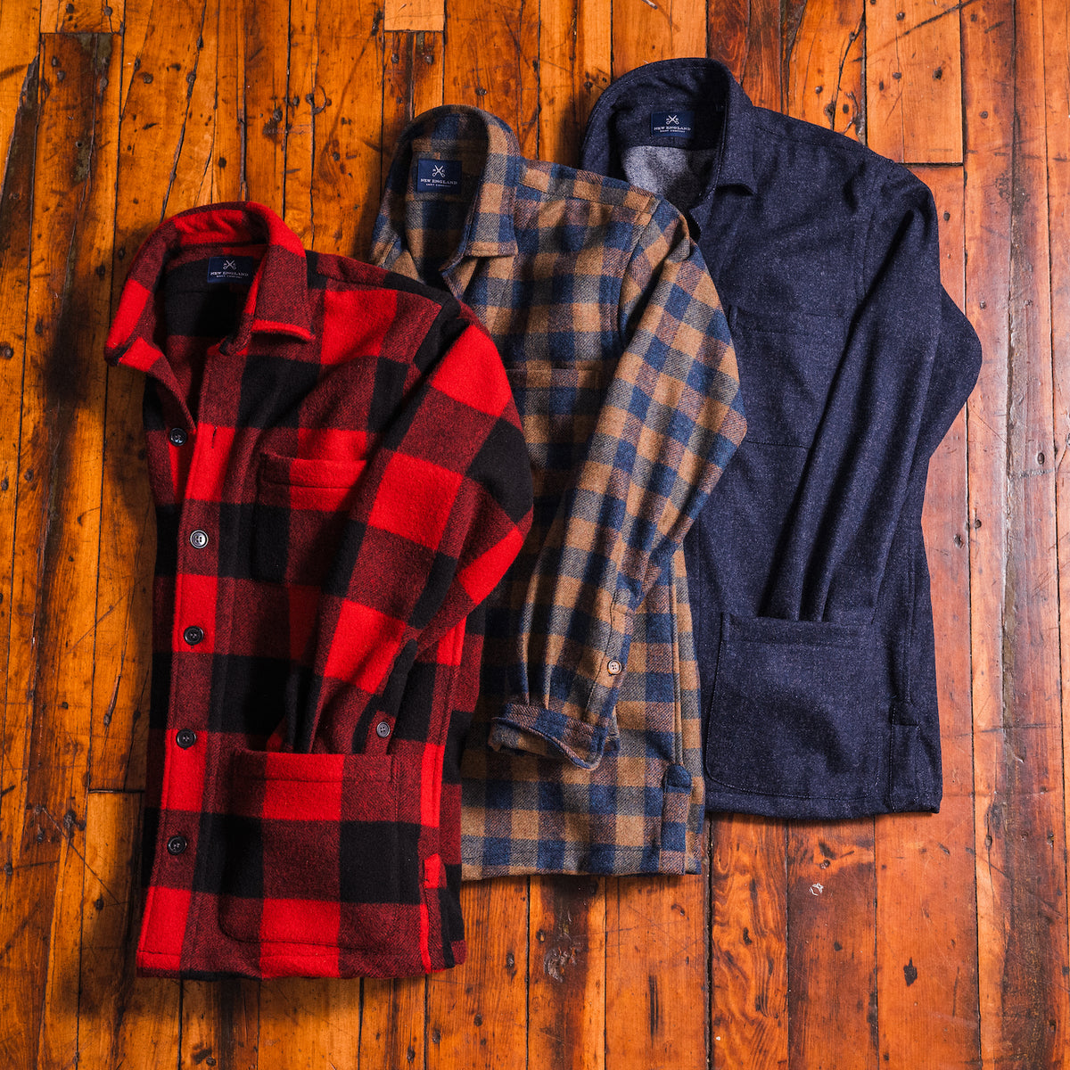 AWC Wool Olive Check Overshirt