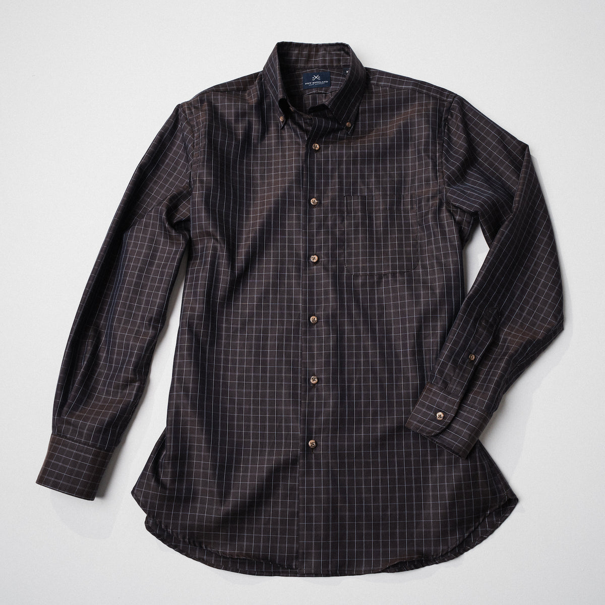 Bristol Button down Brown Check Sport Shirt