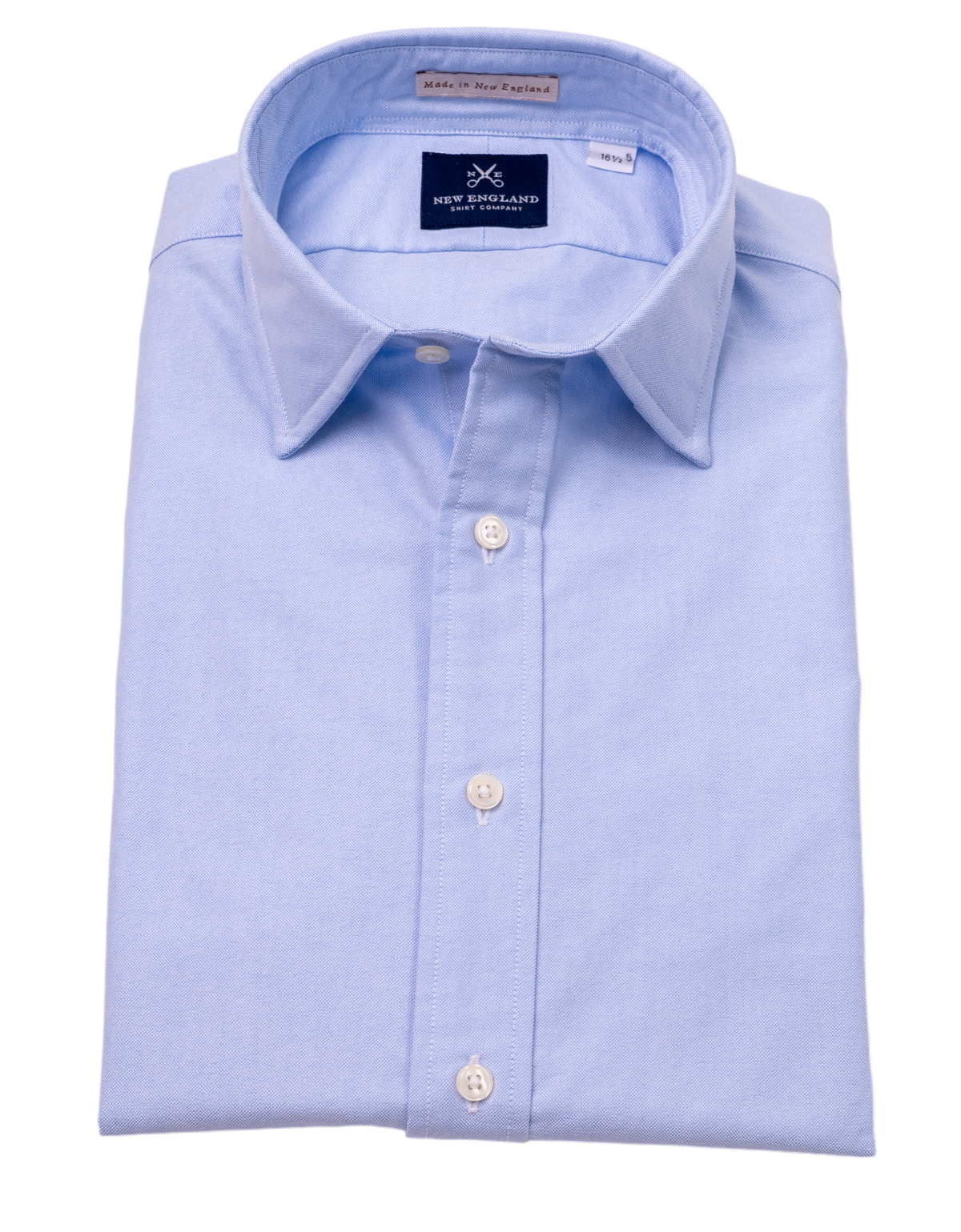 Blue Oxford Spread Collar Sport Shirt