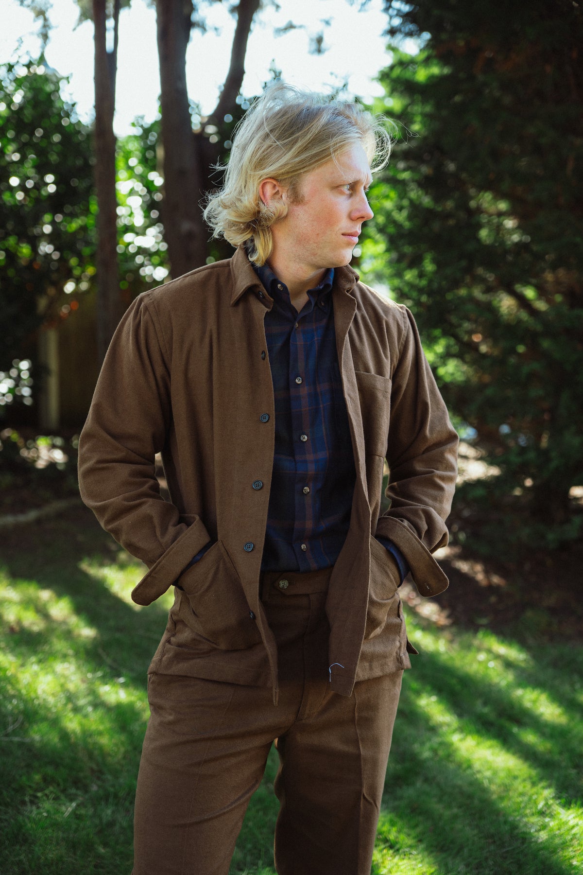 Sueded Moleskin Vicuna Wye Shirt Jacket