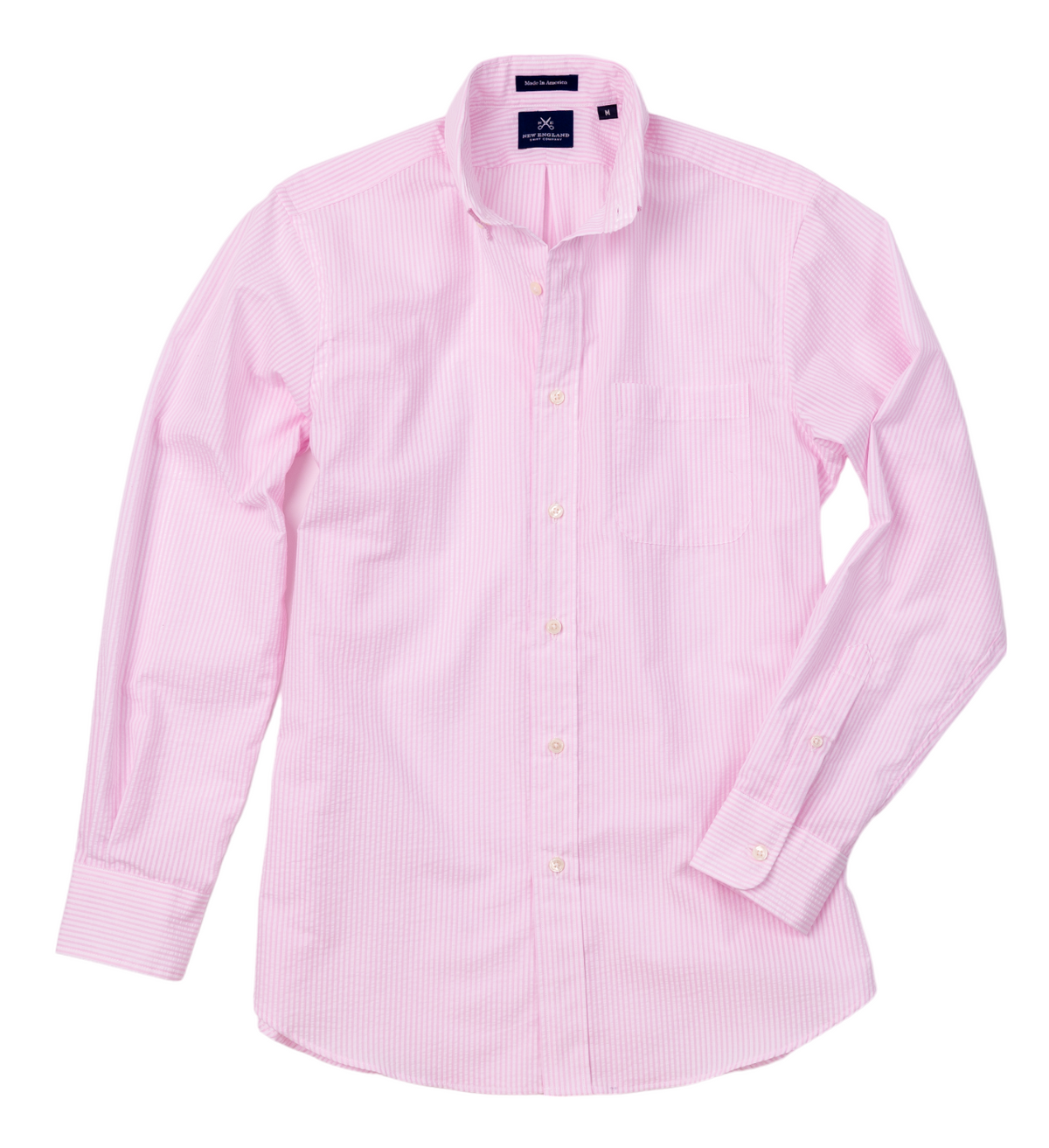 Pink Stripe Seersucker Sport Shirt