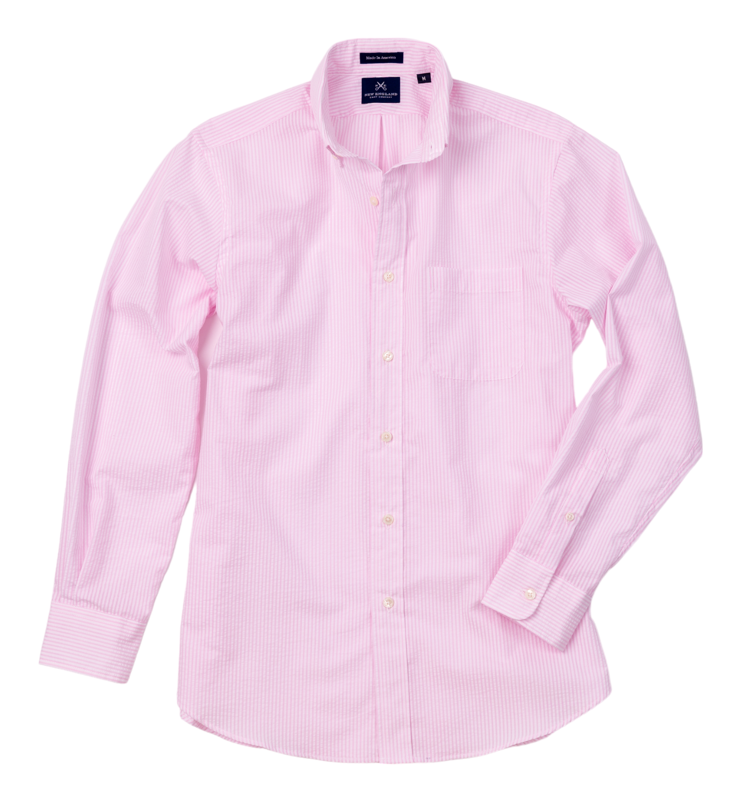 Pink Stripe Seersucker Sport Shirt - NewEnglandShirtCo Pink Stripe Seersucker Sport Shirt - NewEnglandShirtCo