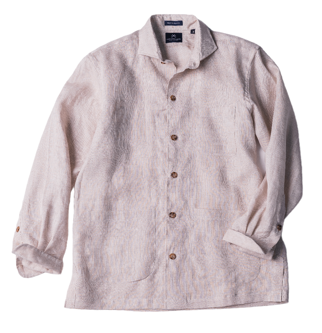 Oatmeal Linen Wye Shirt Jacket