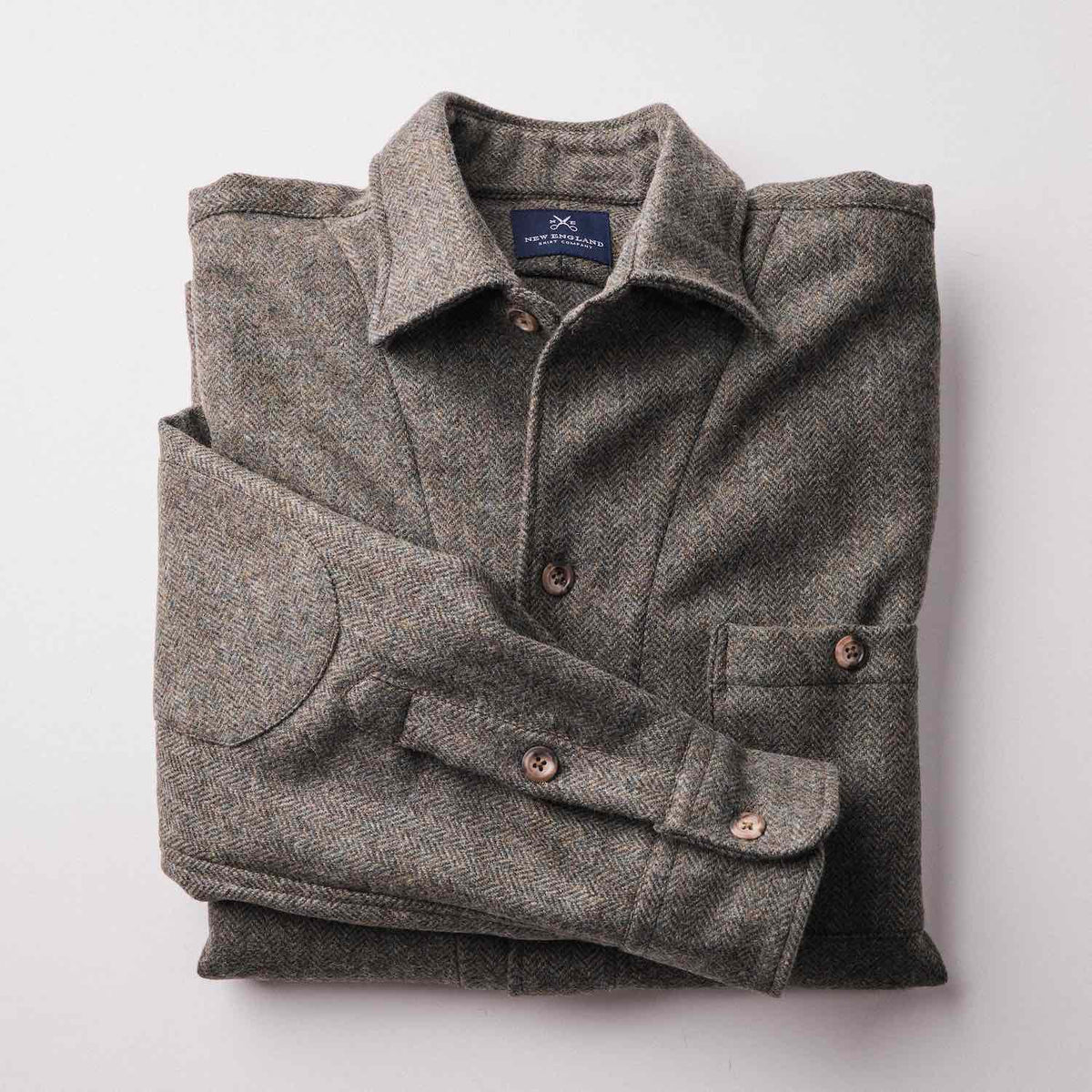 AWC Wool Tweed Olive Wye Shirt Jacket