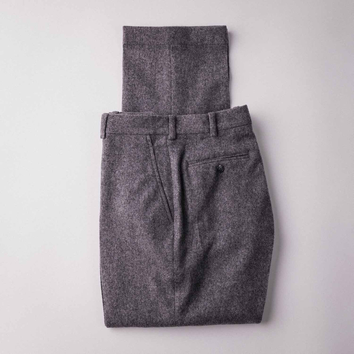 Grey Wool Flannel Trouser