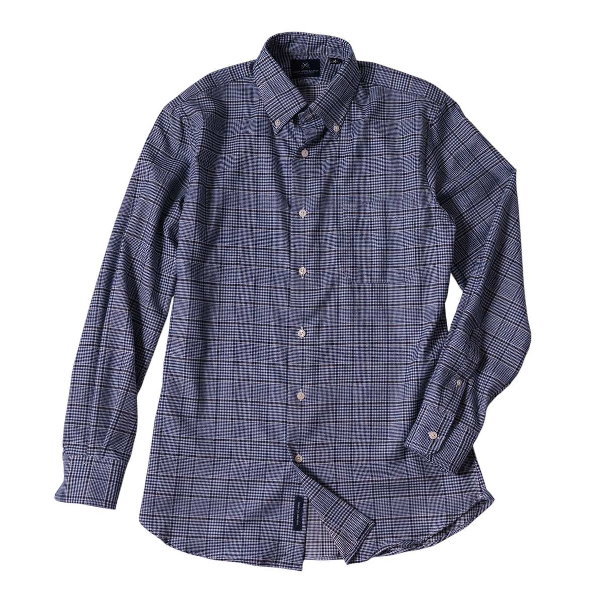 Bristol Button-down Navy Glen Plaid Sport Shirt