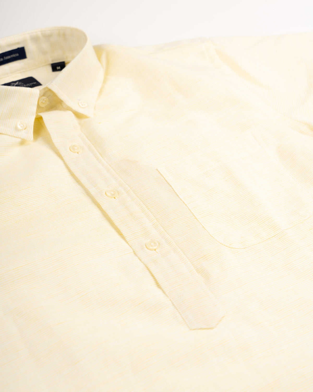 LINEN SHORT SLEEVE POPOVER - LEMON