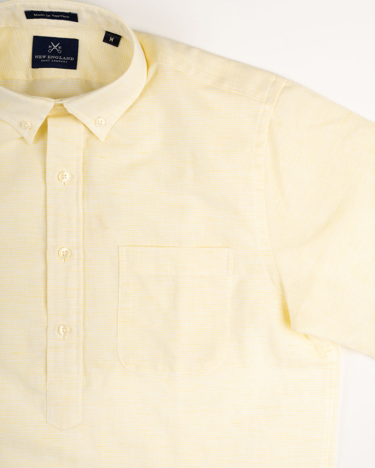 LINEN SHORT SLEEVE POPOVER - LEMON