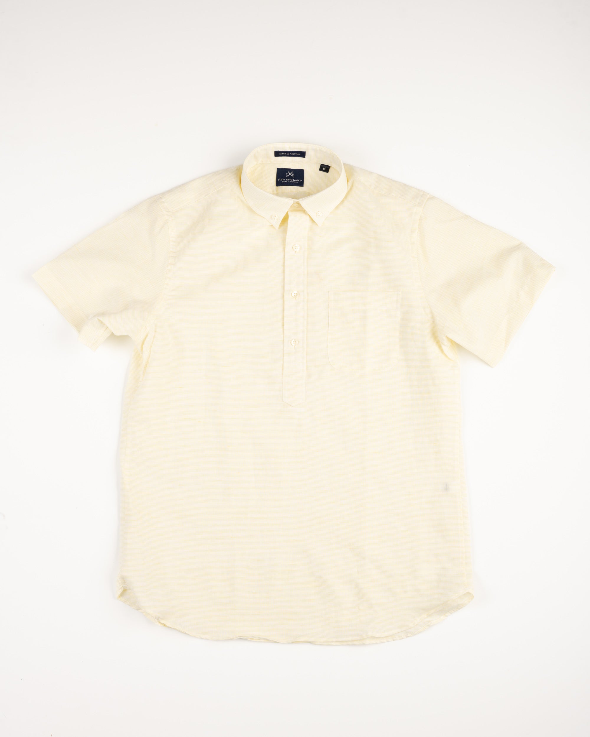 LINEN SHORT SLEEVE POPOVER - LEMON – NewEnglandShirtCo