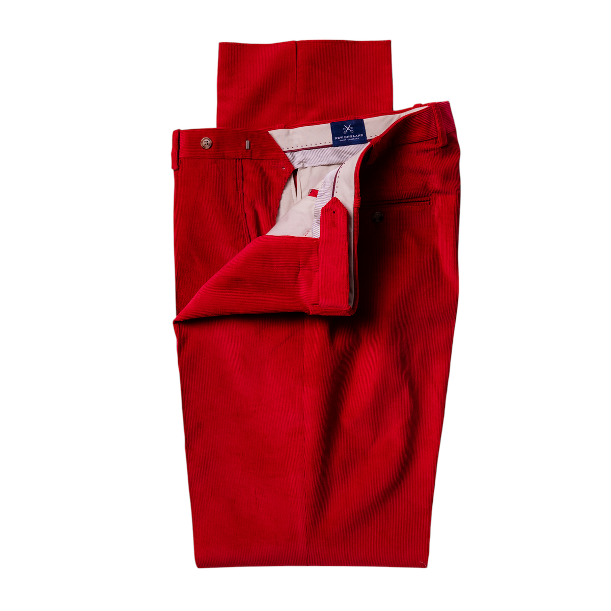 Apple Red Cotton Corduroy Trousers