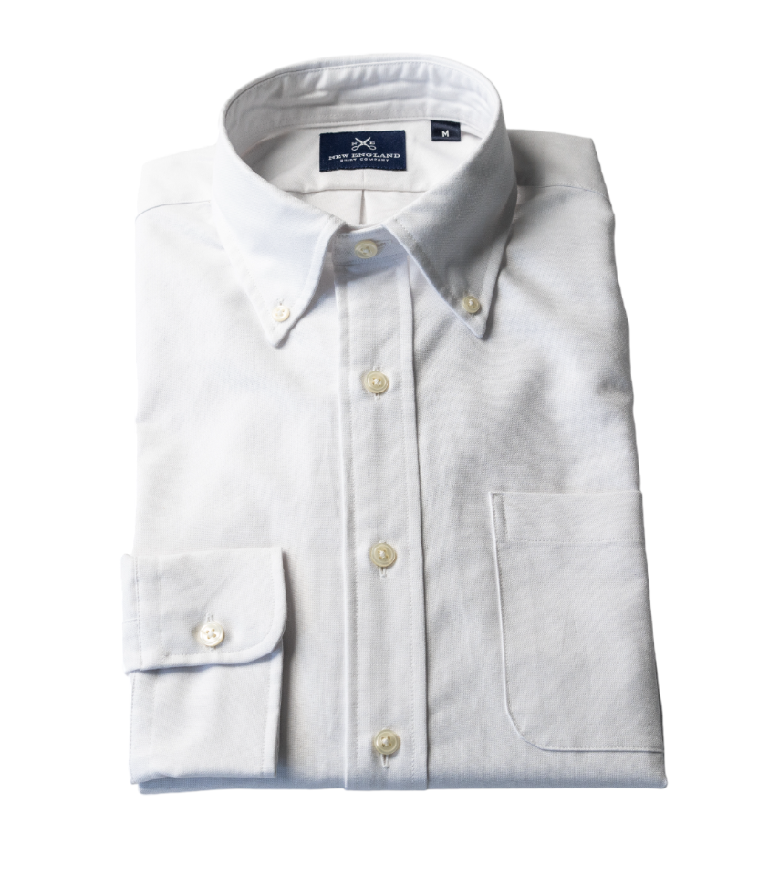 Elbow Patch Button-down White Oxford Sport Shirt