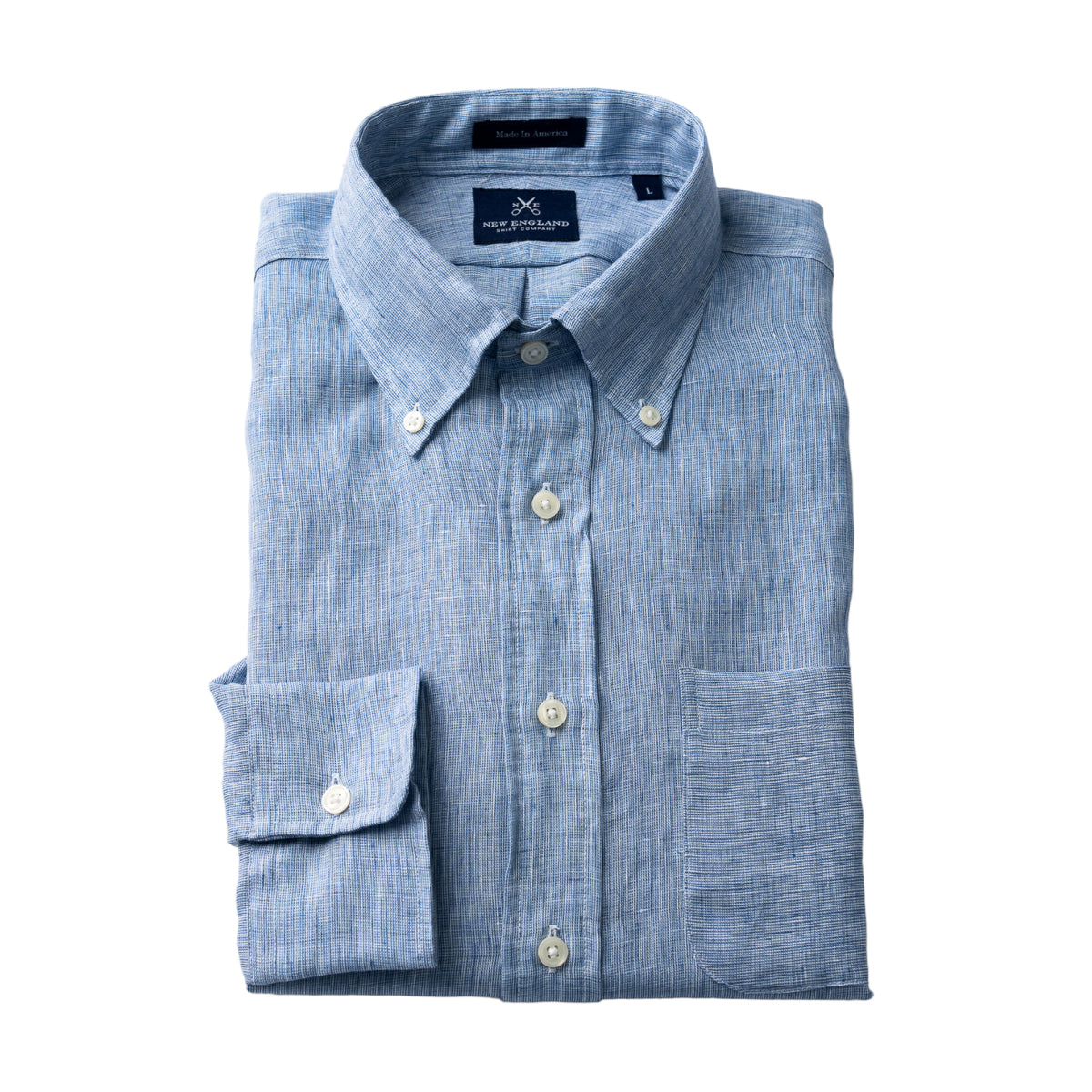 Bristol Button-down Summer Blue Linen Sport Shirt