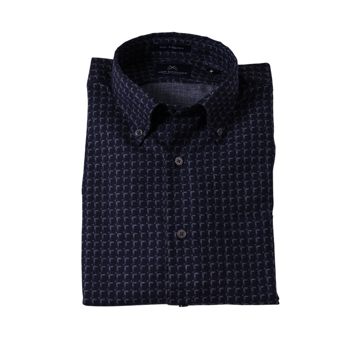 Bristol Button down Navy Geo Check Sport Shirt