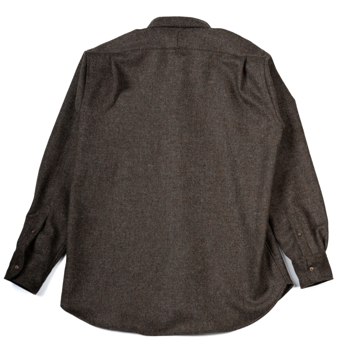 Abraham Moon Olive and Brown Tweed Shirt