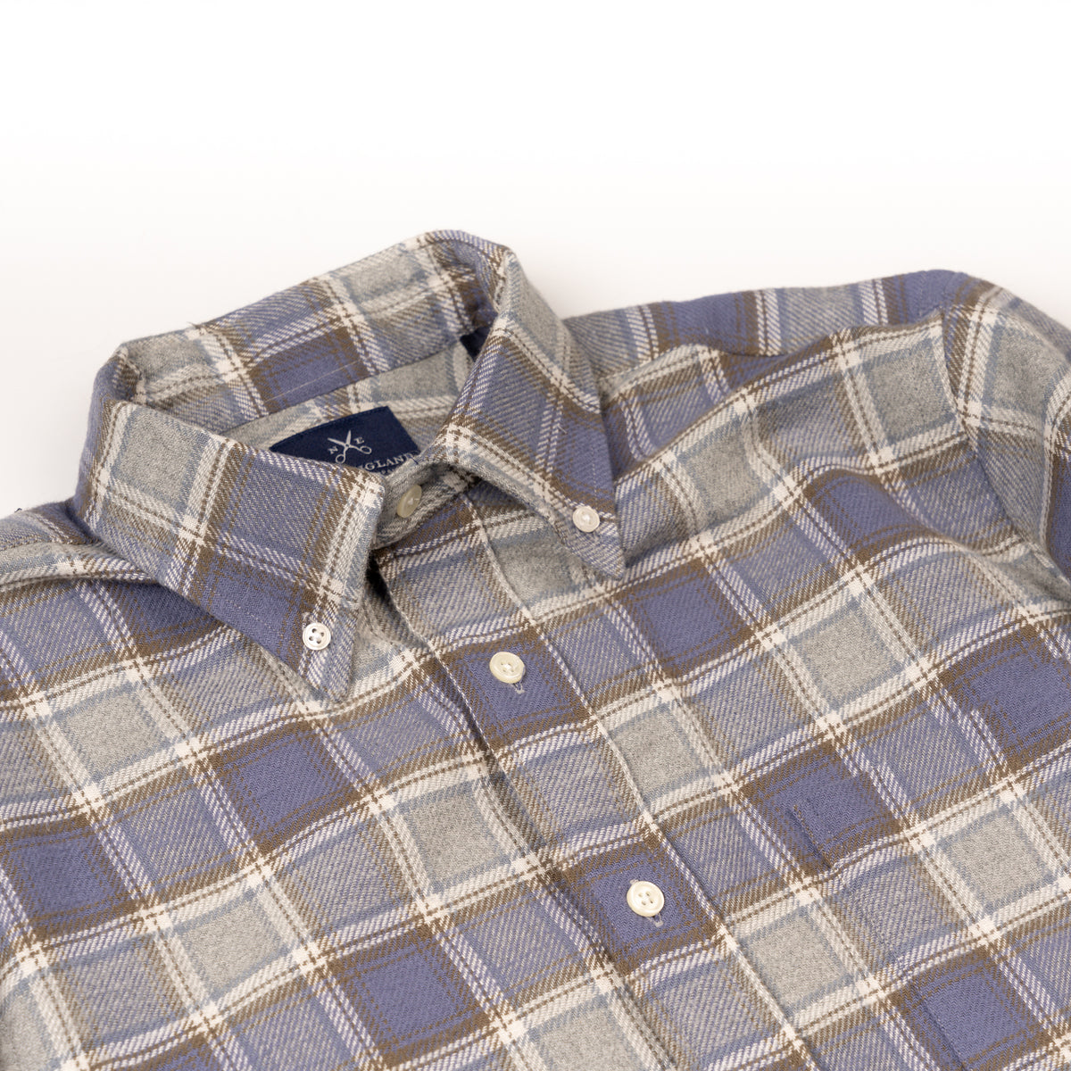 Heavy Cotton Blue Plaid Flannel