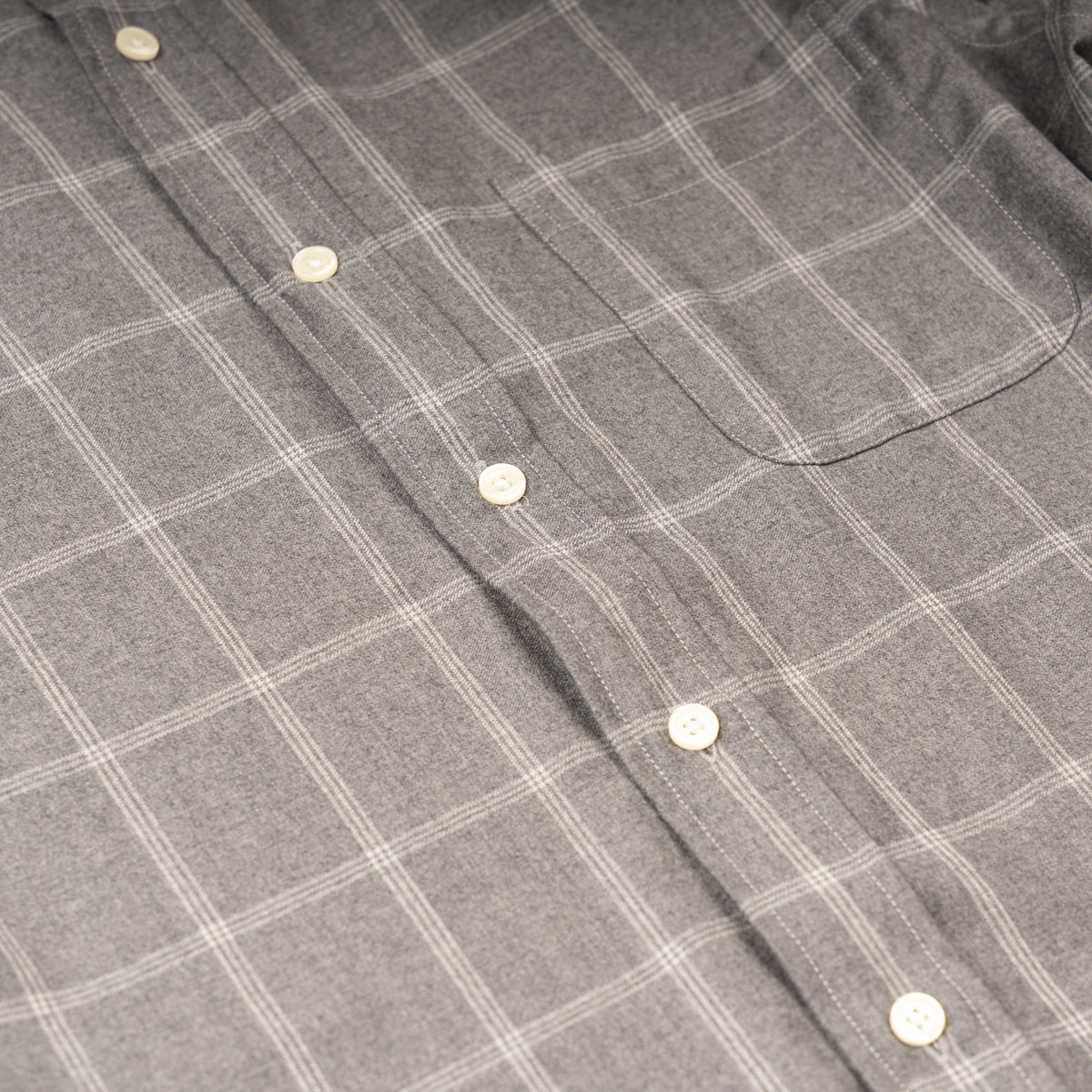 Grey Windowpane Sport Shirt