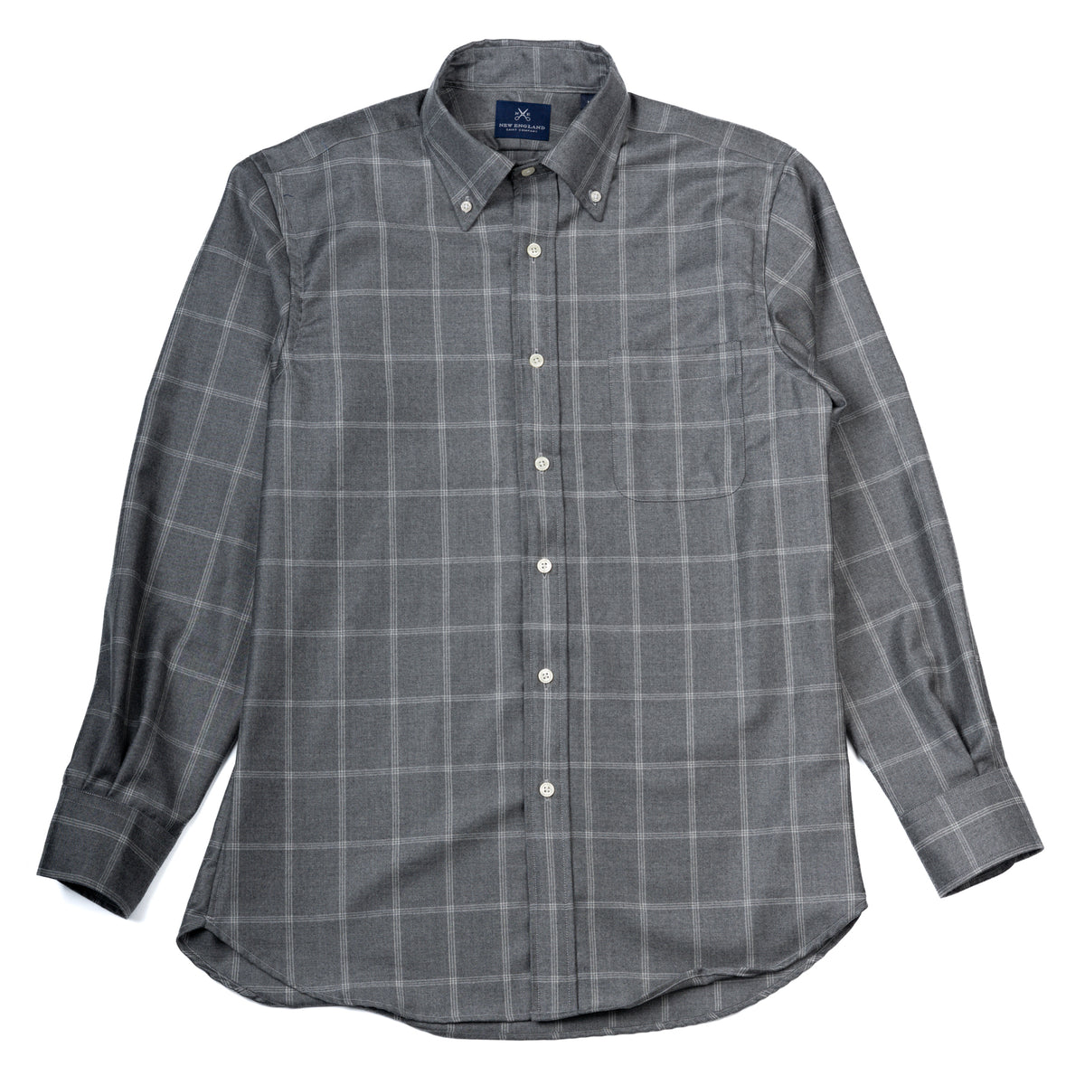 Grey Windowpane Sport Shirt