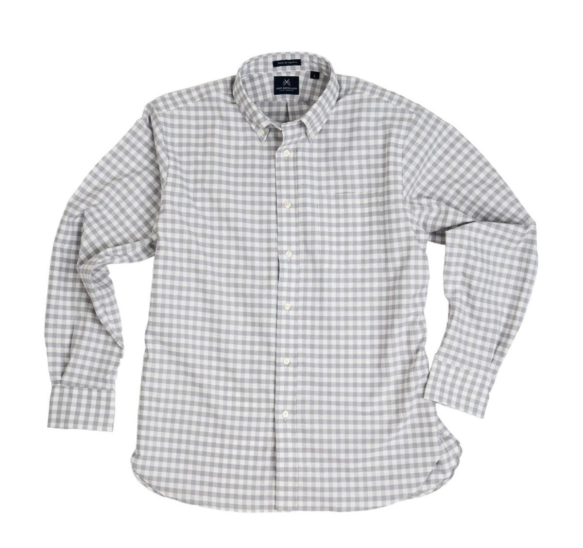 Bristol Button-Down Grey/White Check Oxford Sport Shirt