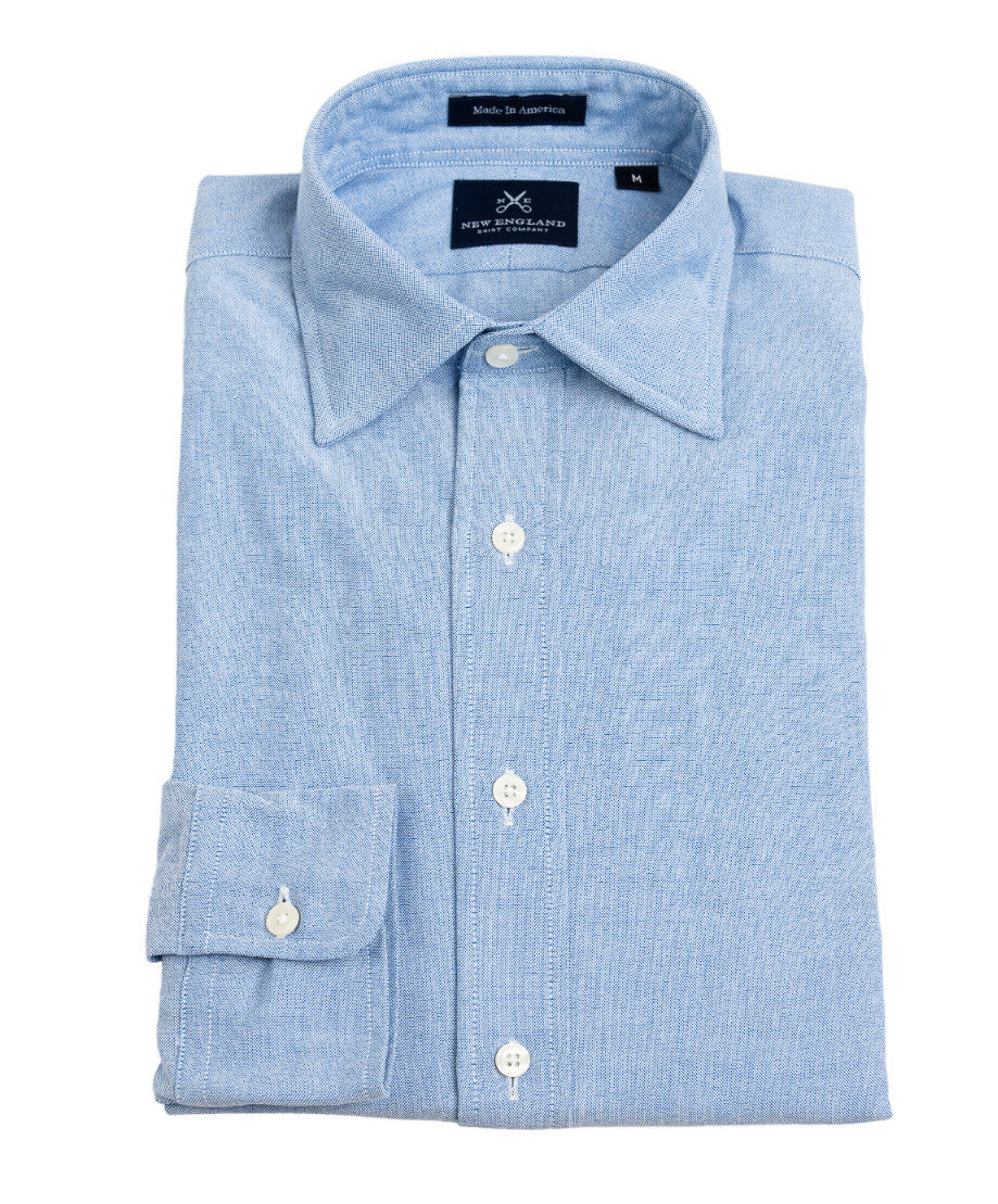 Men's Custom Fit New England Solid Oxford Shirt