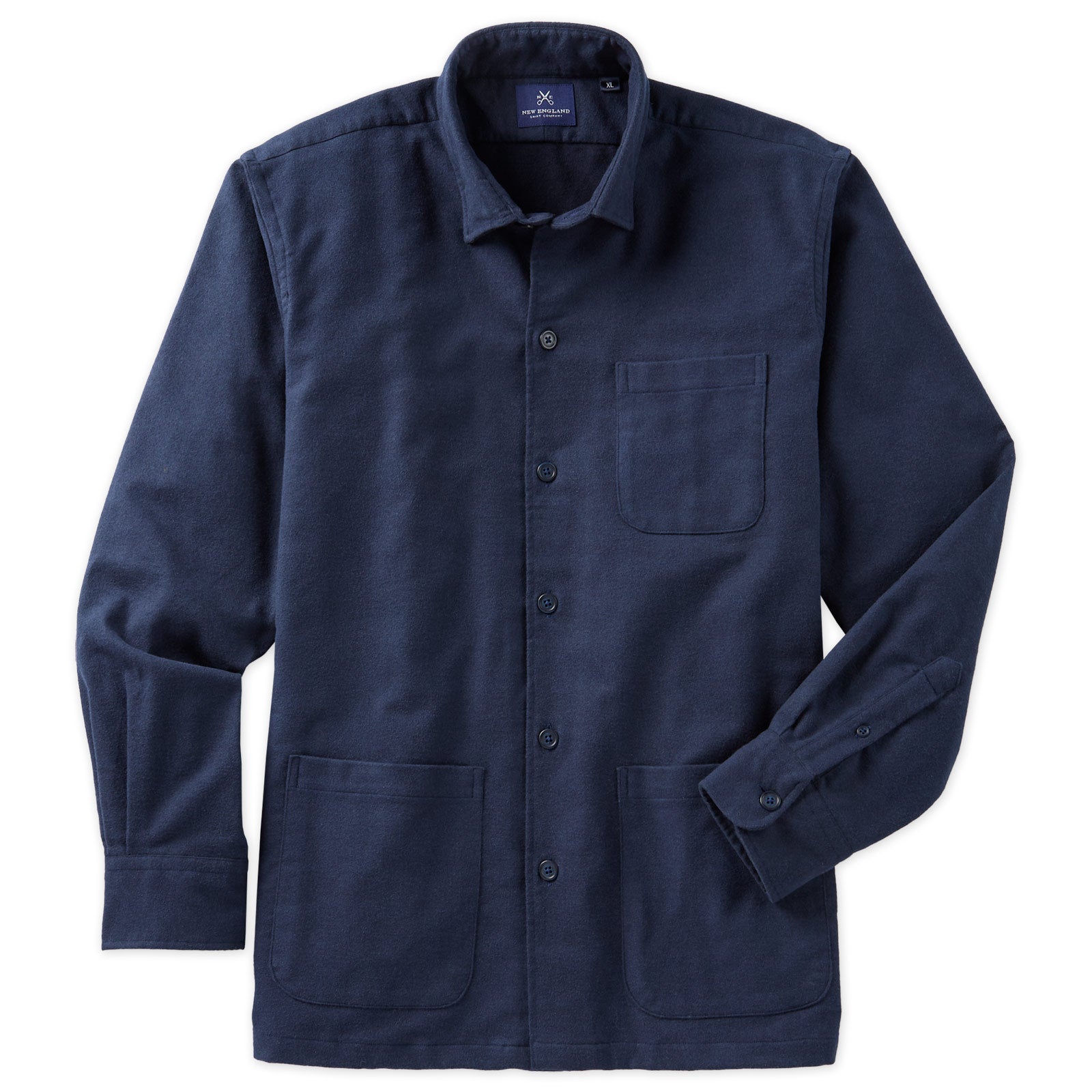 Sueded Moleskin Navy Wye Shirt Jacket - NewEnglandShirtCo