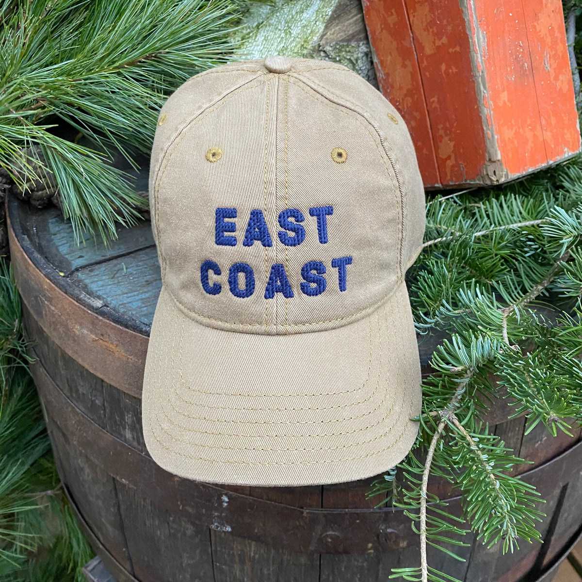 East Coast Needlepoint Cap, Dark Khaki
